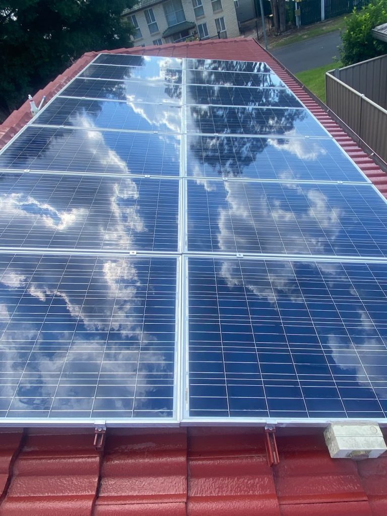 Solar panel after maintenance